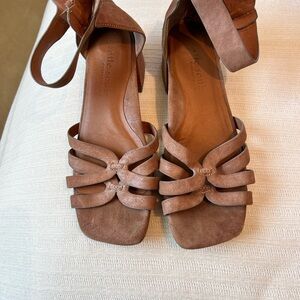 Gentle souls Women's Brown Strappy Heel